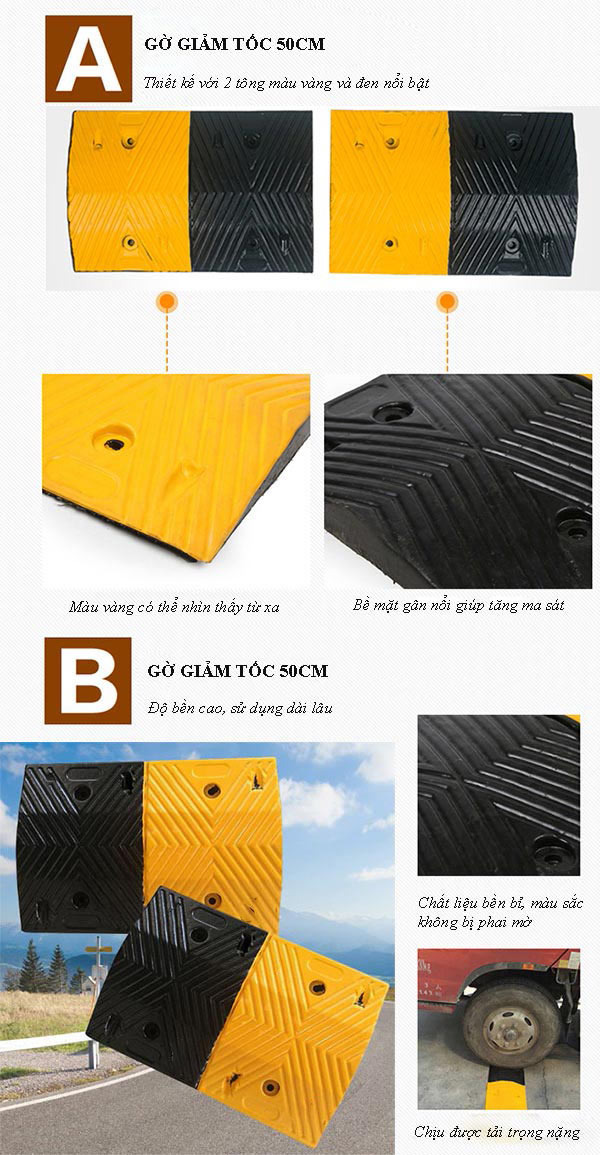 Đặc điểm thiết kế gờ giảm tốc đường phố