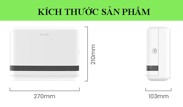Kích thước hộp đựng giấy vệ sinh hình chữ nhật