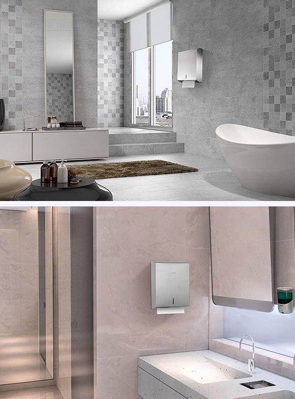 Hộp để giấy vệ sinh được sử dụng ở nhiều khu vực công cộng