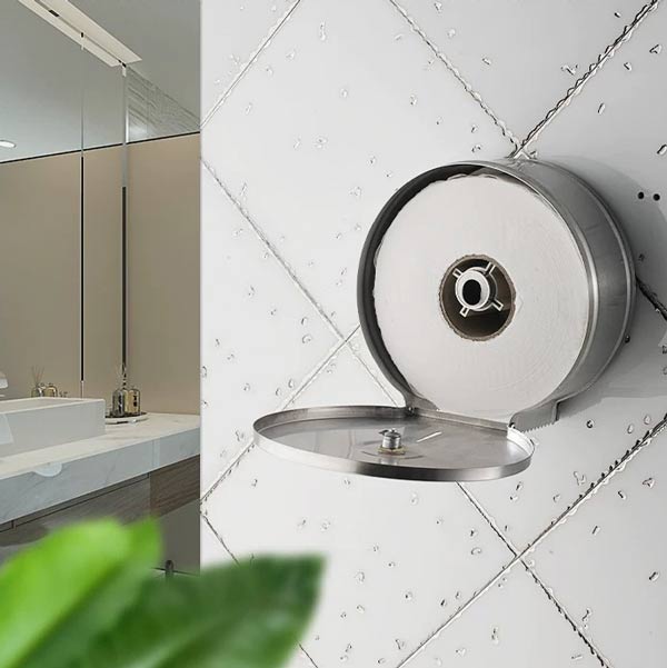 Kiểu dáng hộp tròn phù hợp giấy vệ sinh cuộn lớn