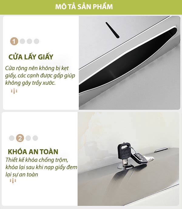 Đặc điểm thiết kế hộp đựng giấy lau tay nhà tắm