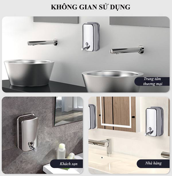 Mẫu hộp để dung dịch nước rửa tay được dùng ở nhiều nơi