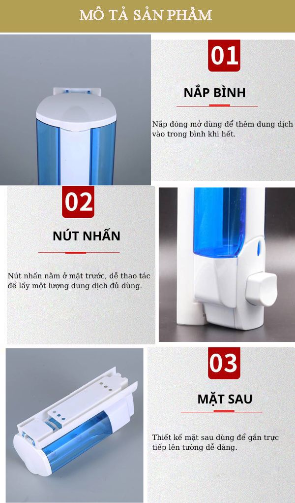 Tham khảo đặc điểm thiết kế hộp để dung dịch nước rửa tay