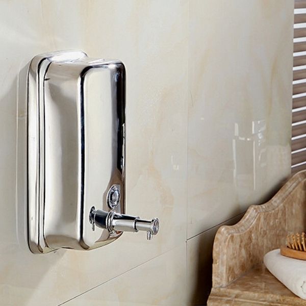 Kích thước hộp đựng nước rửa tay bằng inox nhỏ, lắp treo tường