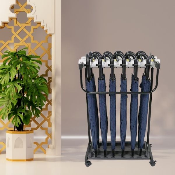 Mẫu giá treo ô 12 đầu cắm có khay chứa nước