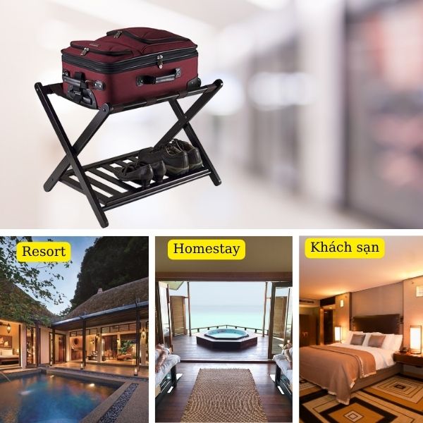 Giá để vali sử dụng trong khách sạn, showroom nội thất