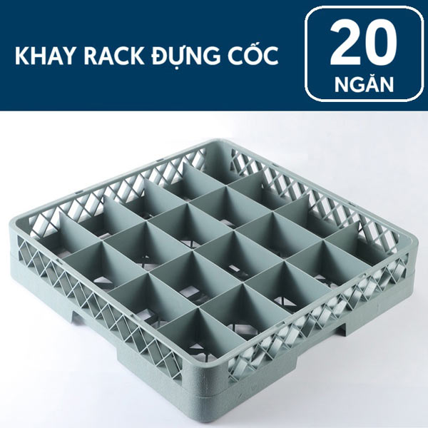 Khay nhựa 20 ngăn đựng ly tách