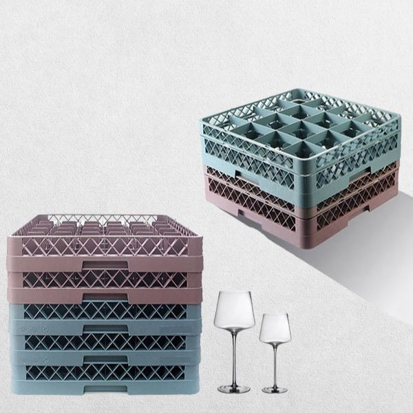 Mẫu khay rack bằng nhựa đựng ly cốc