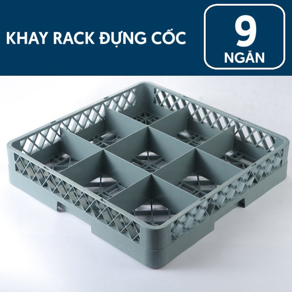 Khay rack 9 ngăn đựng ly cốc