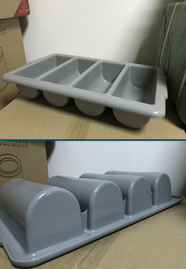 Hình ảnh thực tế khay nhựa đựng bát đũa, dao dĩa