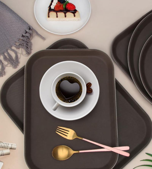 Khay phục vụ nhà hàng bằng nhựa loại chống trượt