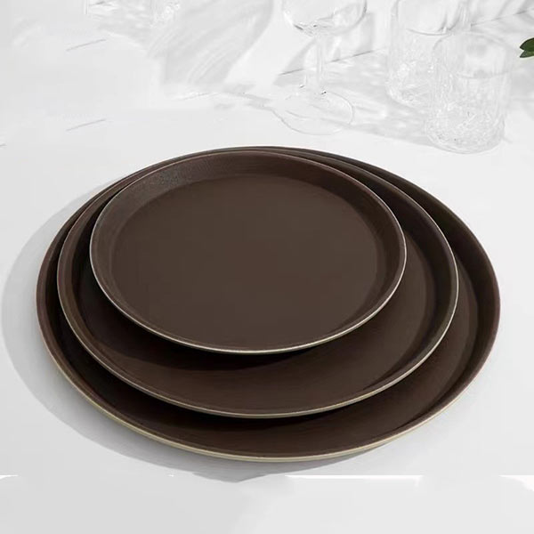 Mẫu khay bưng bê phục vụ chống trượt hình tròn