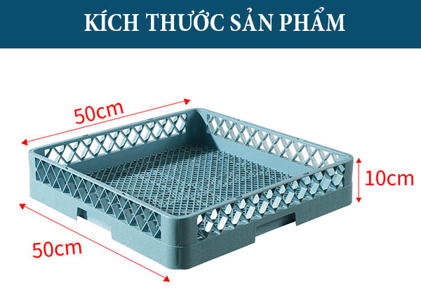 Kích thước rack nhựa đựng dao muỗng nĩa