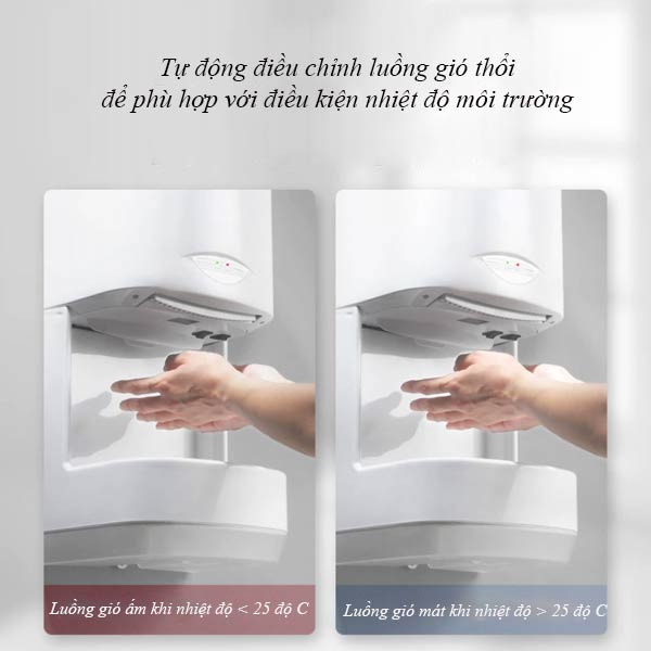 Chế độ sấy mát và sấy ấm trên máy hơ tay tự động