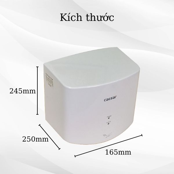 Kích thước máy sấy tay khá là nhỏ gọn