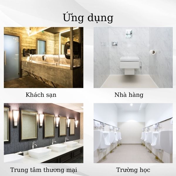 Máy sấy tay được sử dụng ở nhiều không gian công cộng