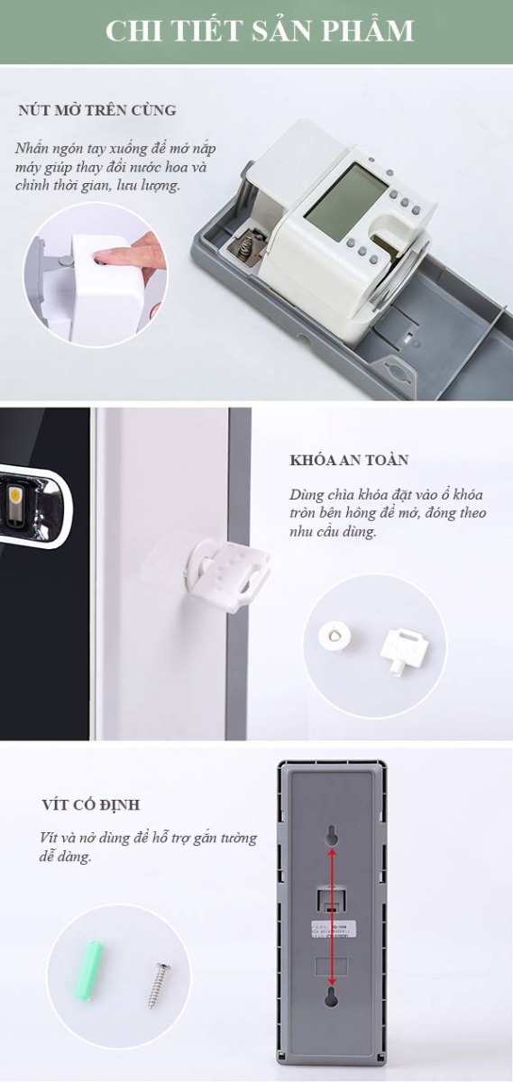 Đặc điểm thiết kế của máy xịt phòng