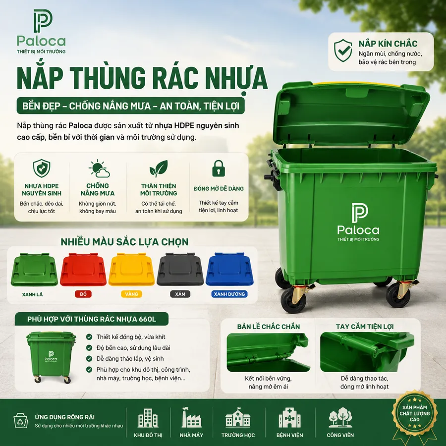 Nắp thùng 660L thay thế - chuẩn chính hãng