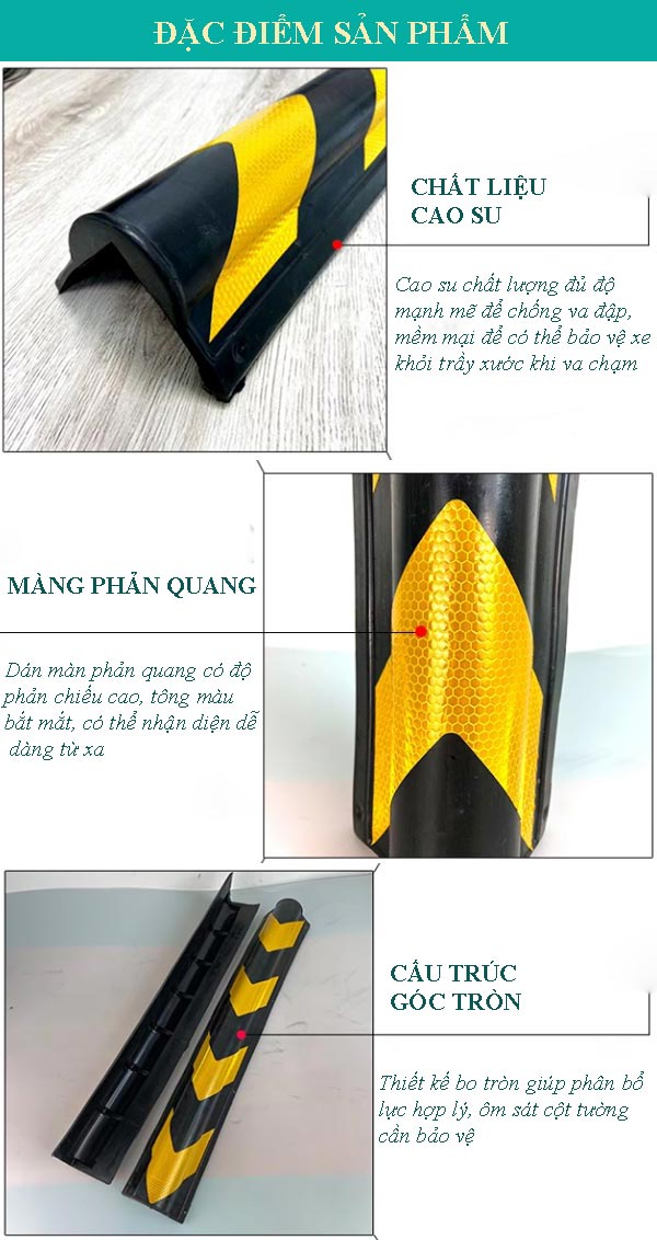 Đặc điểm thiết kế ốp cột tròn loại phản quang vàng chéo