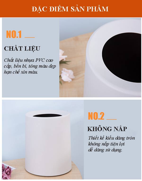 Khám phá các đặc điểm của thùng rác nhựa