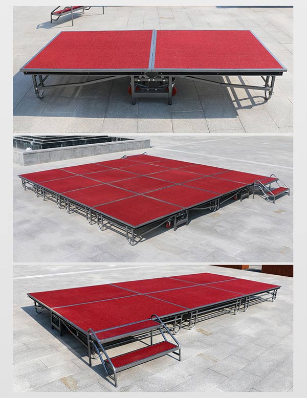 Dễ dàng lắp ghép để tạo thành sân khấu phù hợp với diện tích