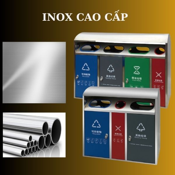 Mẫu thùng rác sản xuất từ inox