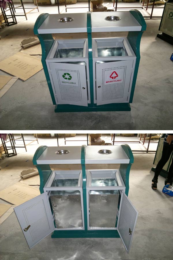 Paloca đảm bảo chất lượng thùng rác 2 ngăn ngoài trời của mình