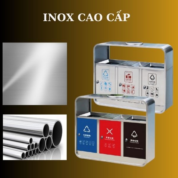 Khung vỏ ngoài thùng rác sản xuất từ inox