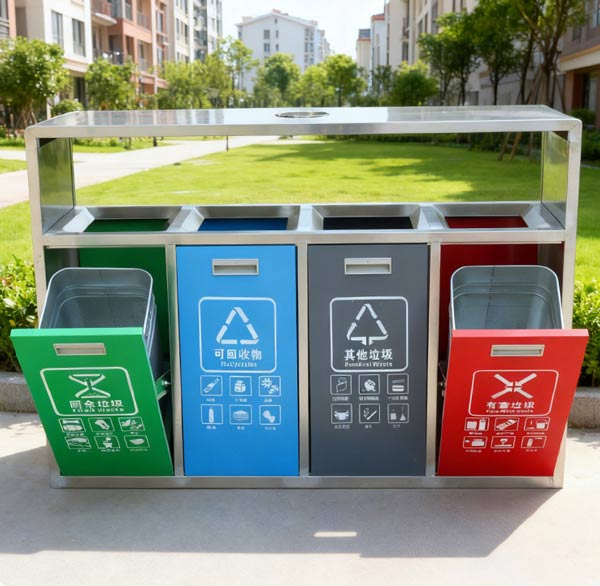 Dễ dàng đóng mở các ngăn thùng rác