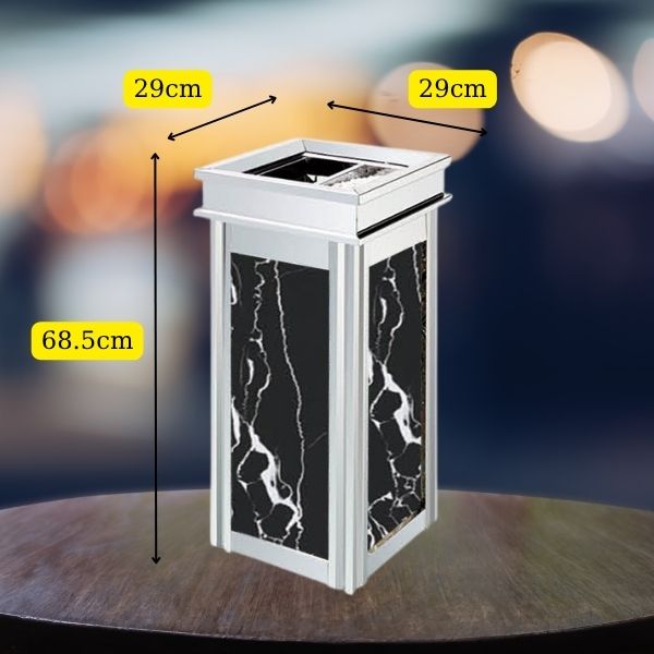 Kích thước thùng rác đá hoa cương đặt sảnh