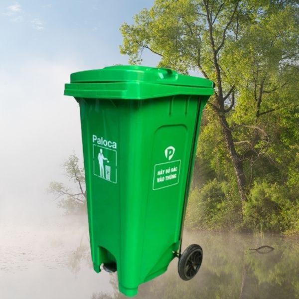 Mẫu thùng rác nhựa 120L đạp chân