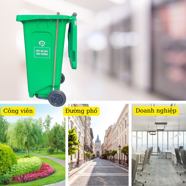 Thùng rác đạp chân 120L có tính ứng dụng cao