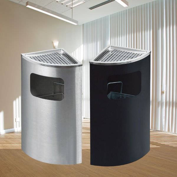 Mẫu thùng rác inox kê góc của Paloca