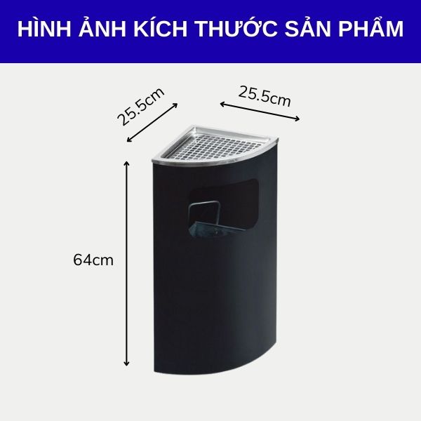Tham khảo chi tiết kích thước thùng rác
