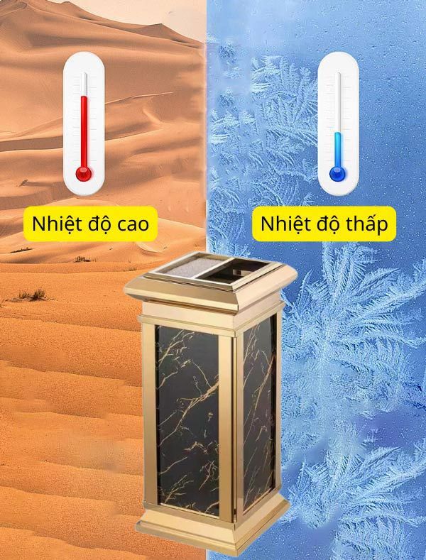Mẫu thùng rác cực bền, dùng được trong nhà, ngoài trời