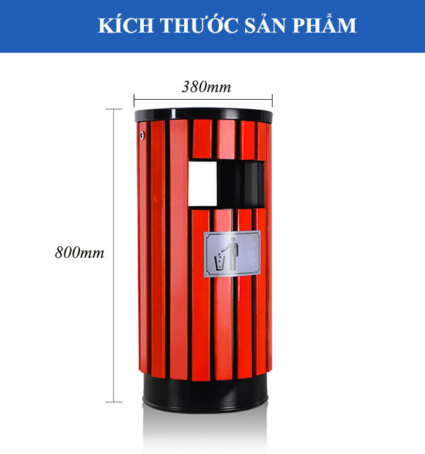 Tham khảo kích thước thùng rác gỗ nhựa