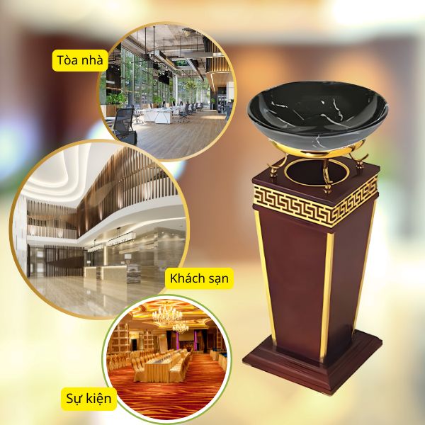 Các không gian sang trọng đều ưu tiên sử dụng mẫu thùng rác này