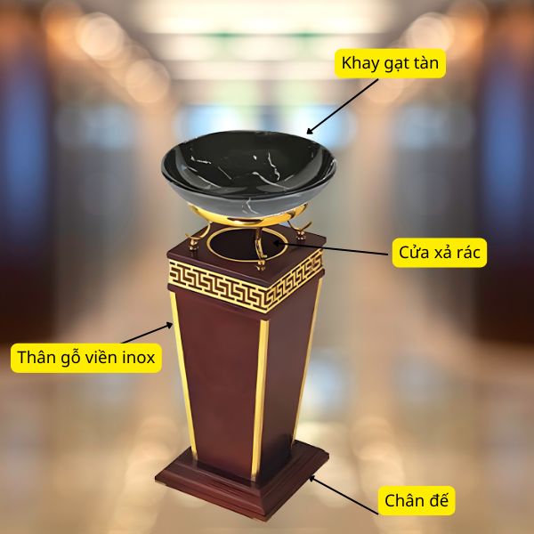 Mỗi 1 bộ phận trên thùng rác đảm nhận công dụng riêng