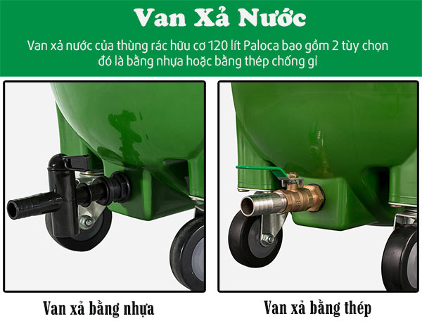 Thiết kế bộ phận van xả thùng ủ rác 120L