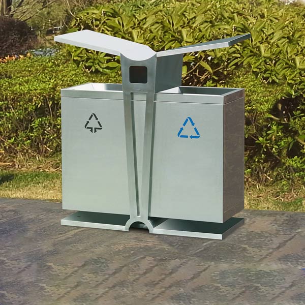 Thùng đựng rác treo đôi công cộng ngoài trời