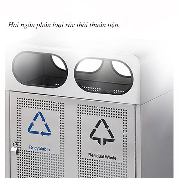 Cửa xả rác rộng rãi