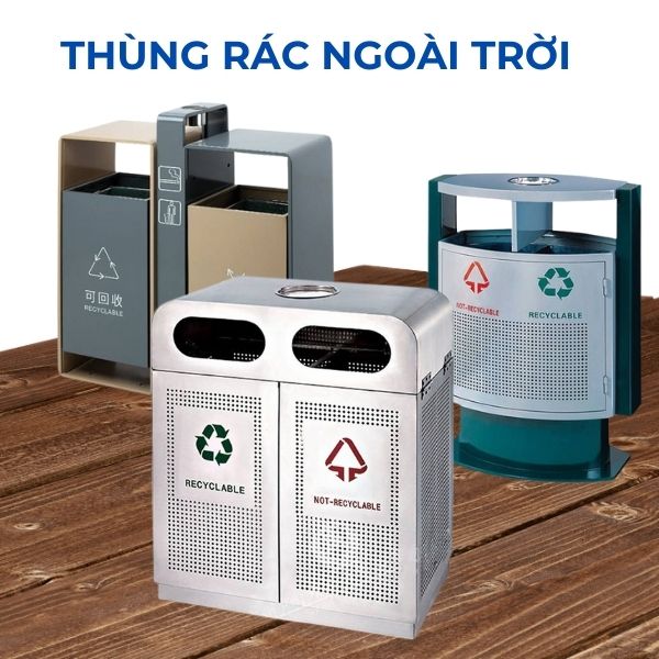 Paloca có nhiều mẫu thùng rác phân loại ngoài trời