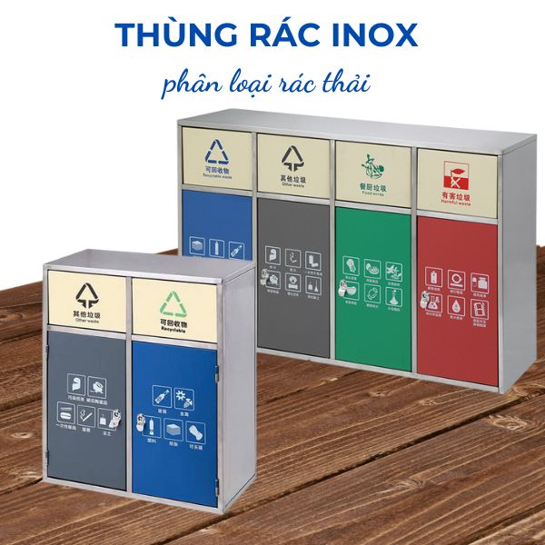 Paloca sở hữu nhiều mẫu thùng rác phân loại