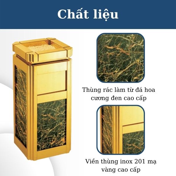 Mẫu thùng rác sản xuất từ những chất liệu tốt nhất