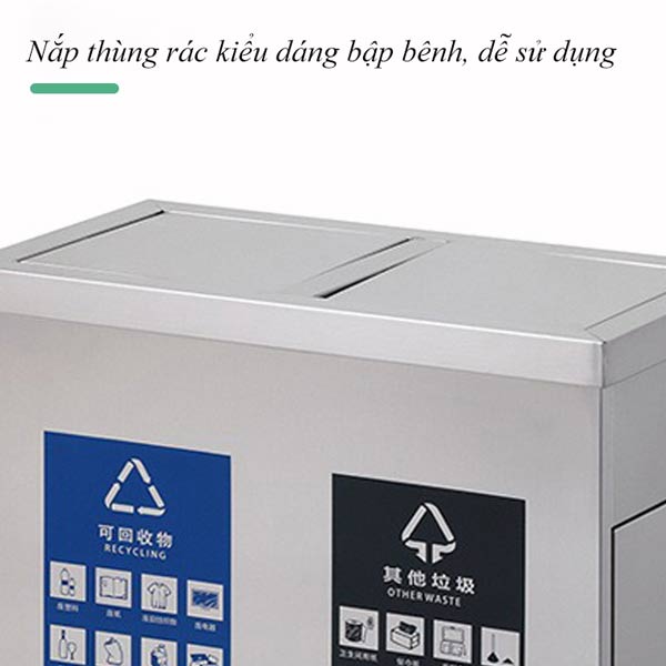 Thiết kế nắp lật của thùng rác