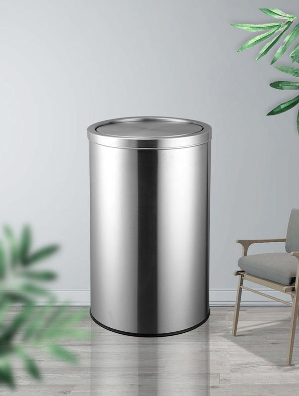 Mẫu thùng rác inox nắp lật cỡ đại