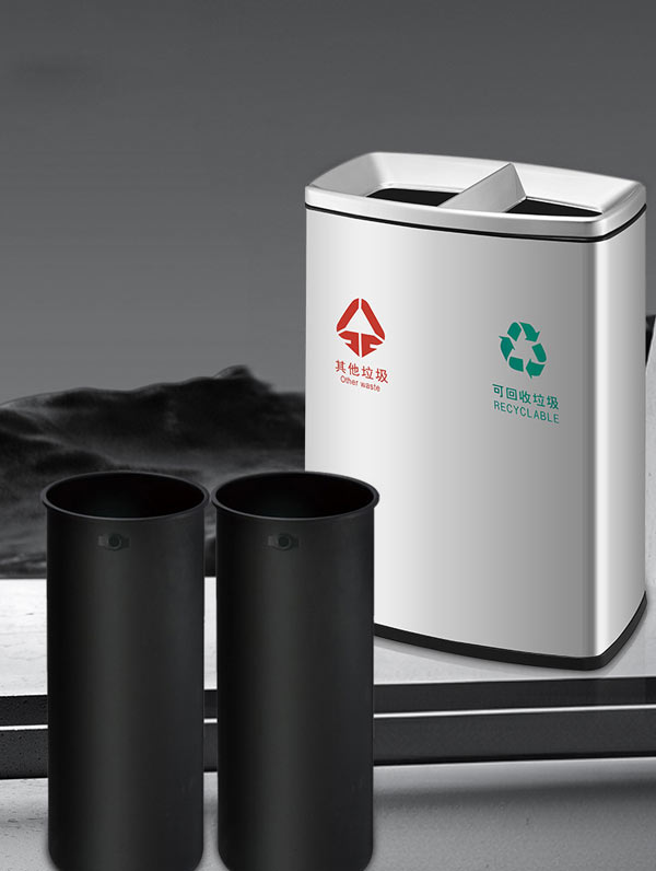 Thùng rác có sọt nhựa đựng rác trực tiếp bên trong