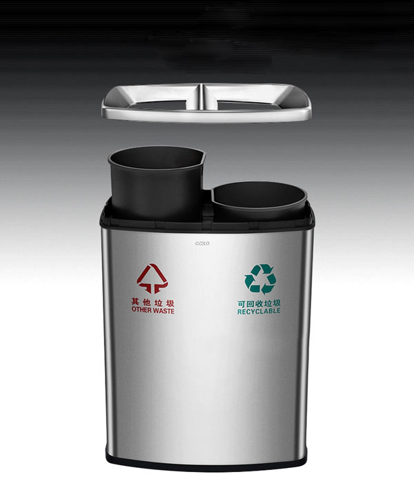 2 ngăn đựng rác thải thông minh