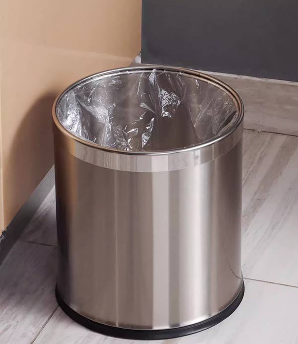 Thùng rác inox không nắp đủ loại dung tích