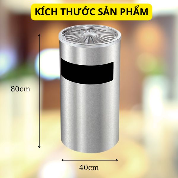 Kích thước thùng rác gạt tàn cao cấp